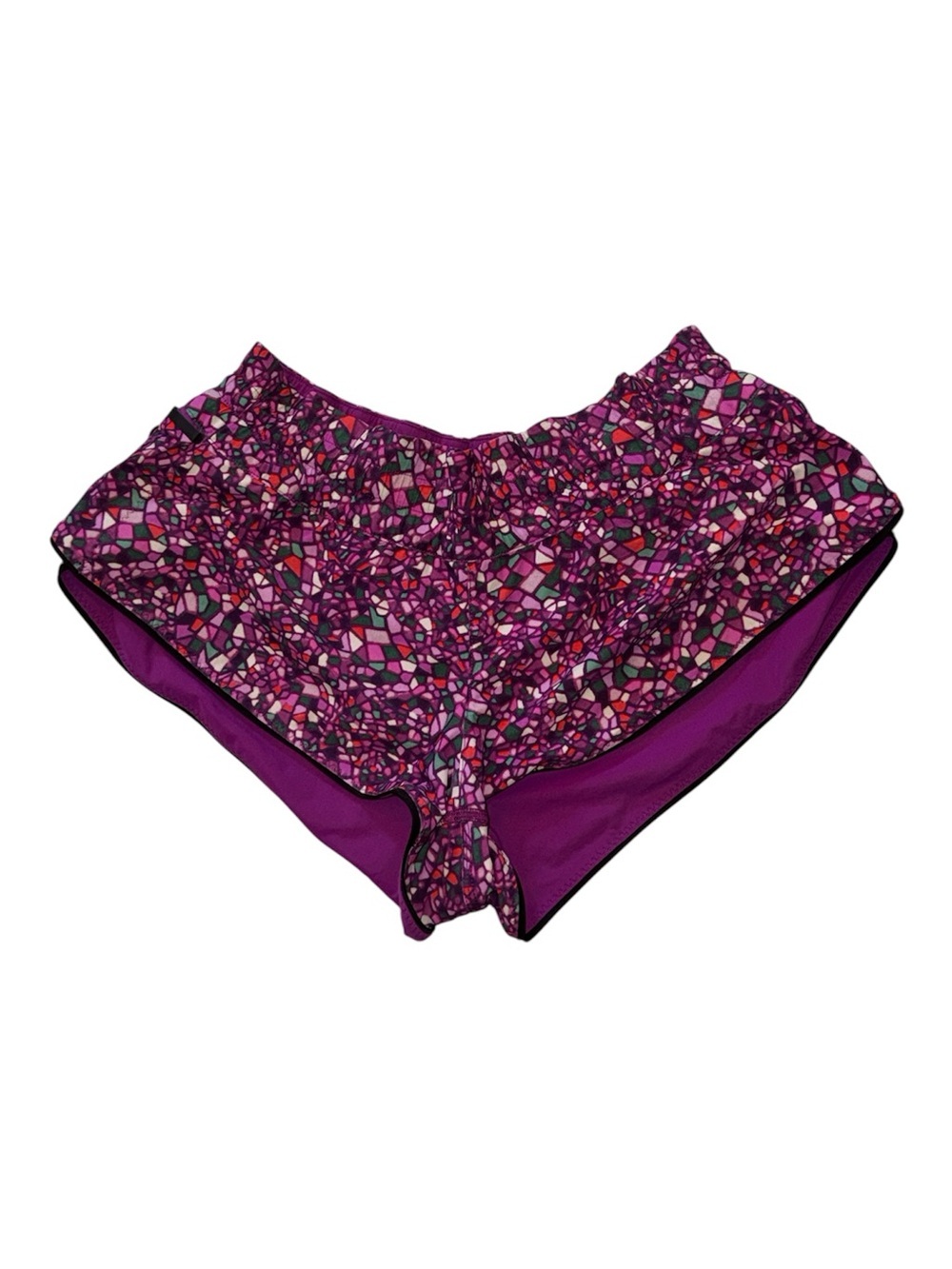 Lululemon sexy butterfly shorts reversable Purple Mosaic Print Running 6